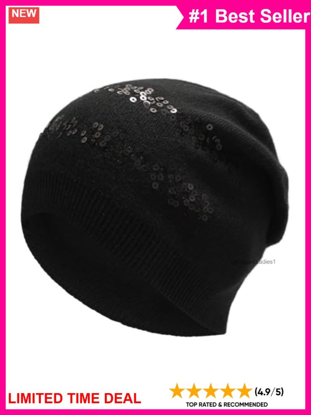 Knit Slouchy Beanie Soft Stretch Winter Skull Cap